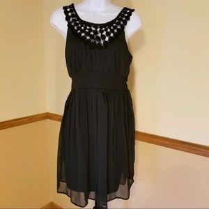 Crocheted Lace Neck LBD!